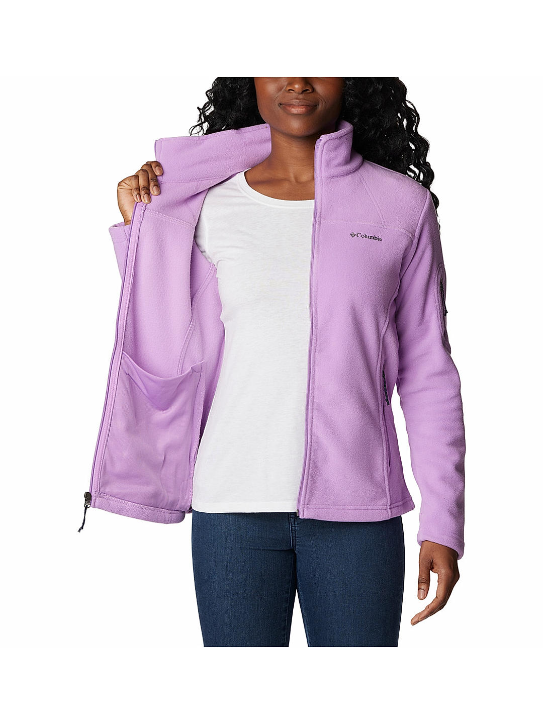 Columbia Womens Purple Fast Trek II Fleece Jacket