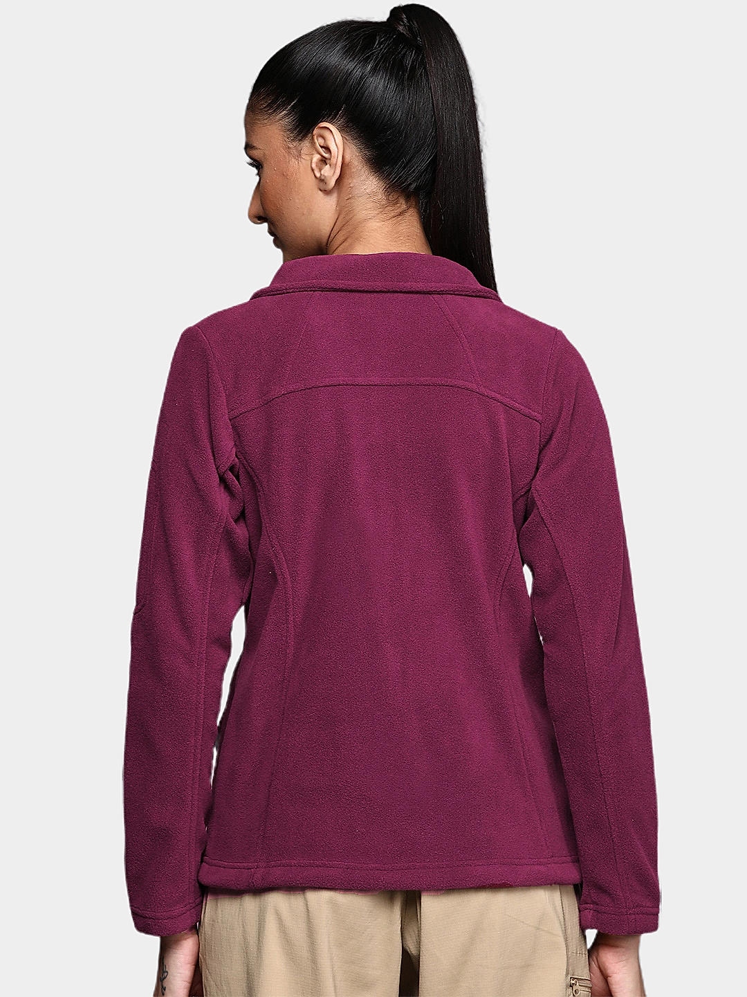 Columbia Womens Maroon Fast Trek II Fleece Jacket