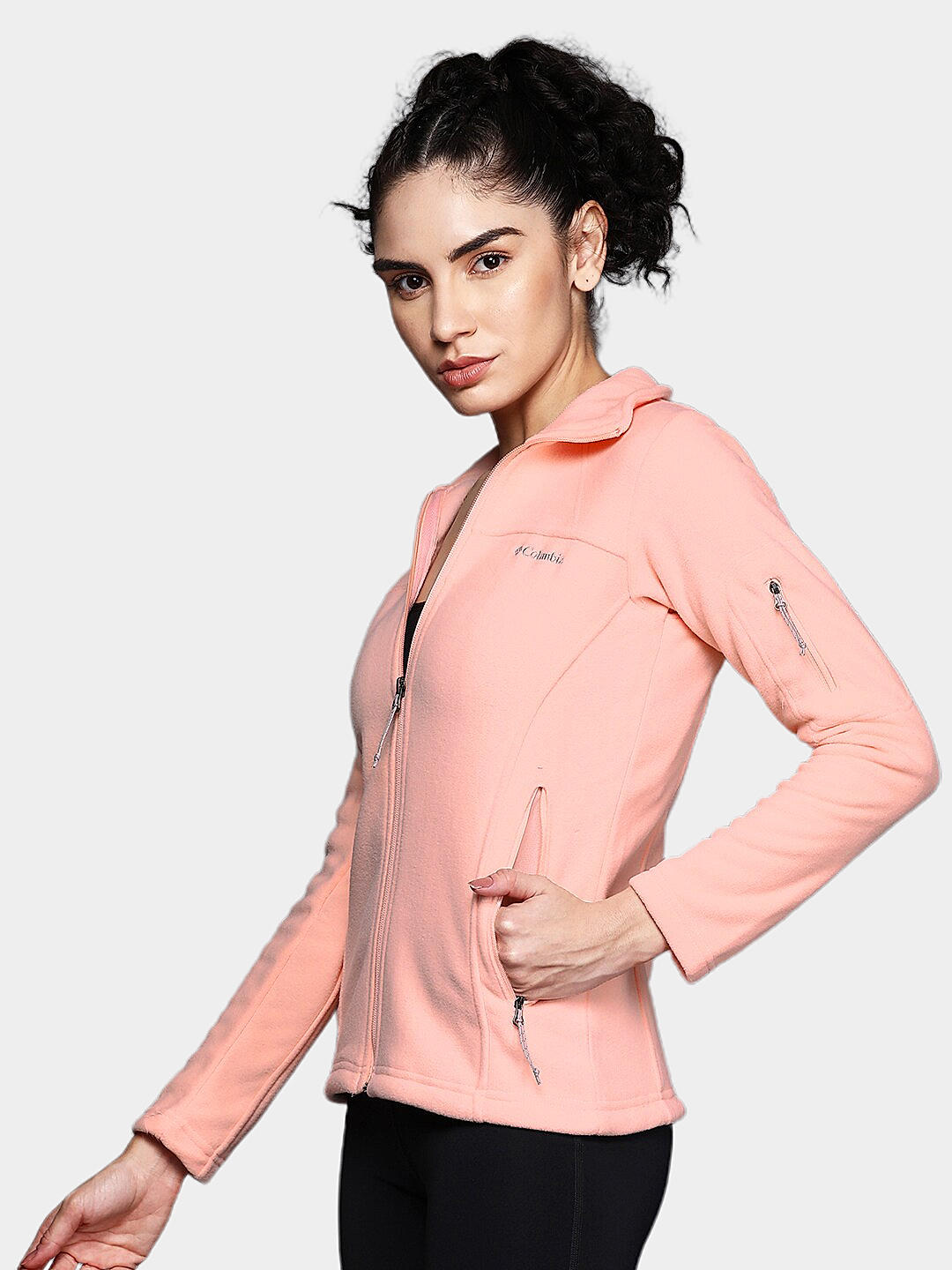 Columbia Womens Orange Fast Trek II Fleece Jacket