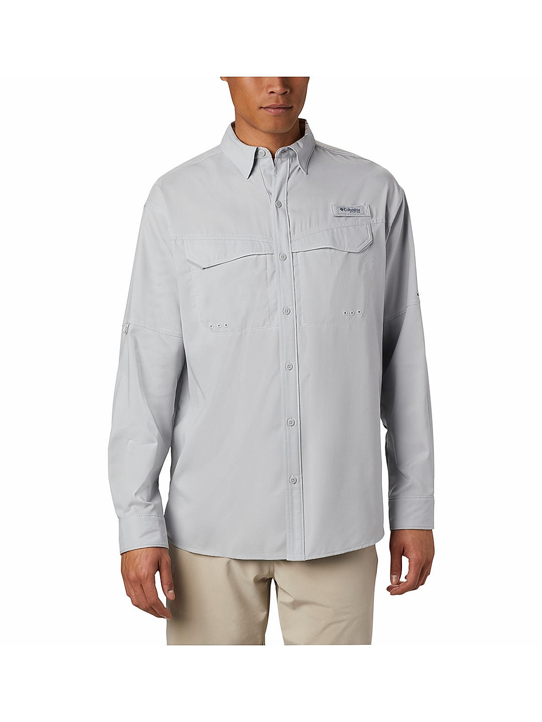 Columbia Mens Grey Omni-Wick Low Drag Offshore Long Sleeve Shirt