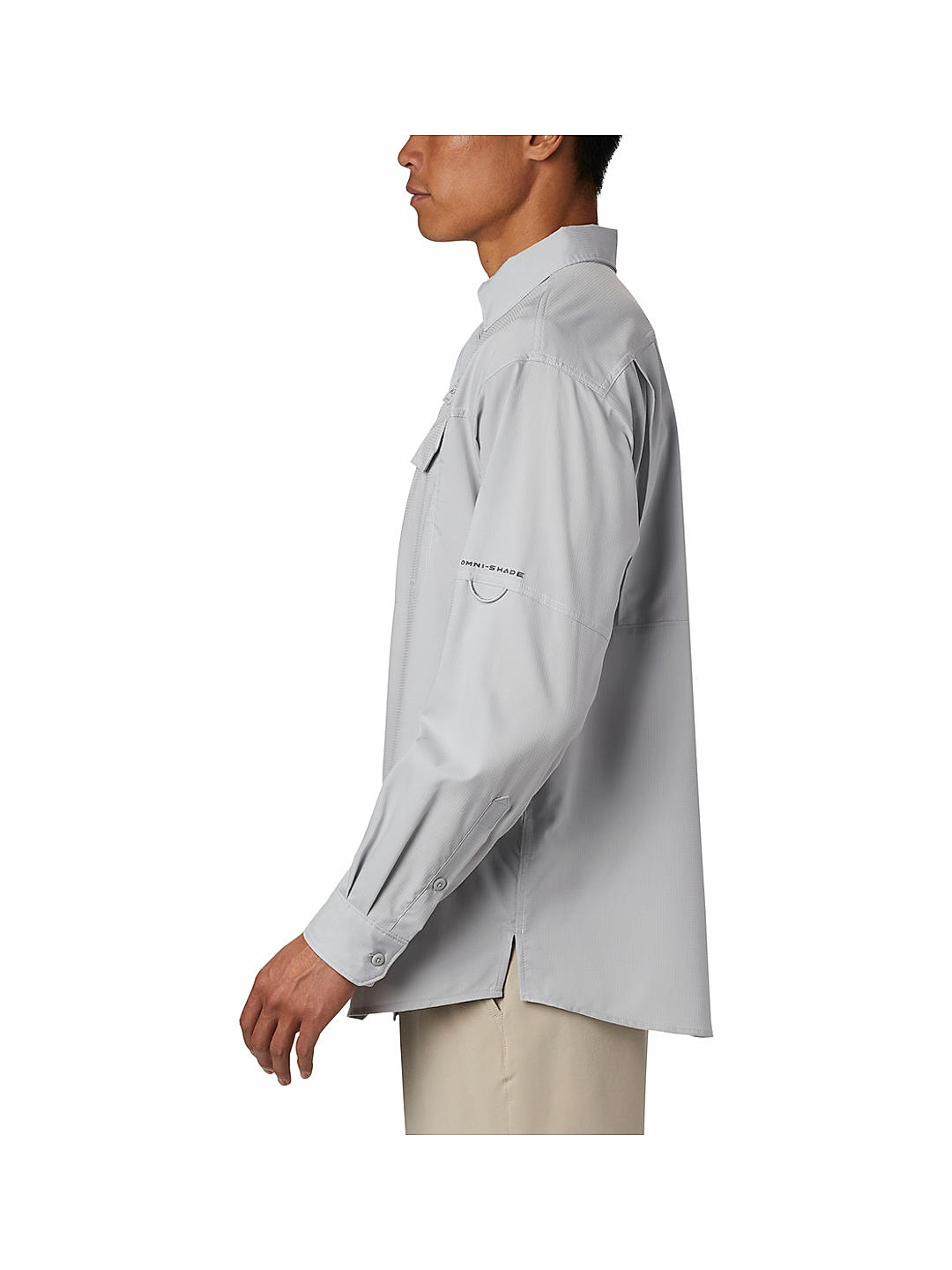 Columbia Mens Grey Omni-Wick Low Drag Offshore Long Sleeve Shirt