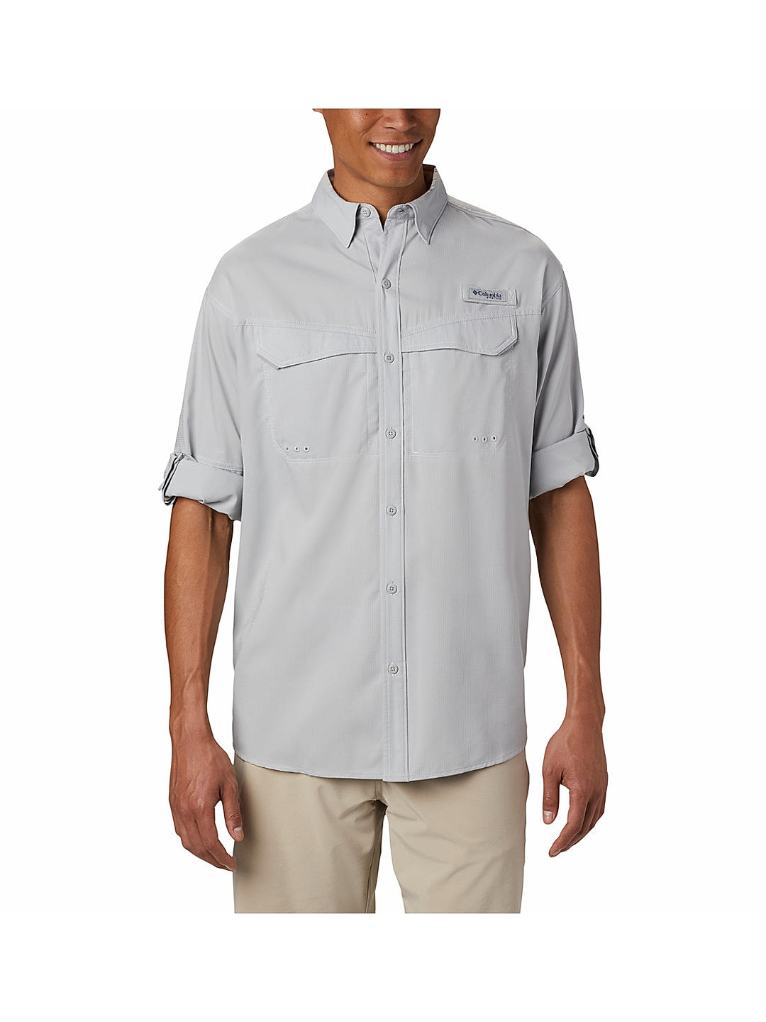Columbia Mens Grey Omni-Wick Low Drag Offshore Long Sleeve Shirt