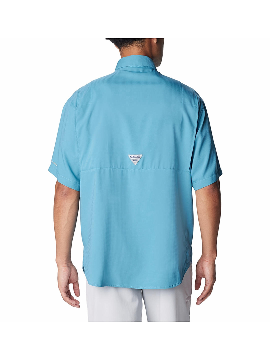 Columbia Mens Blue Omni-Wick Tamiami II Short Sleeve Shirt