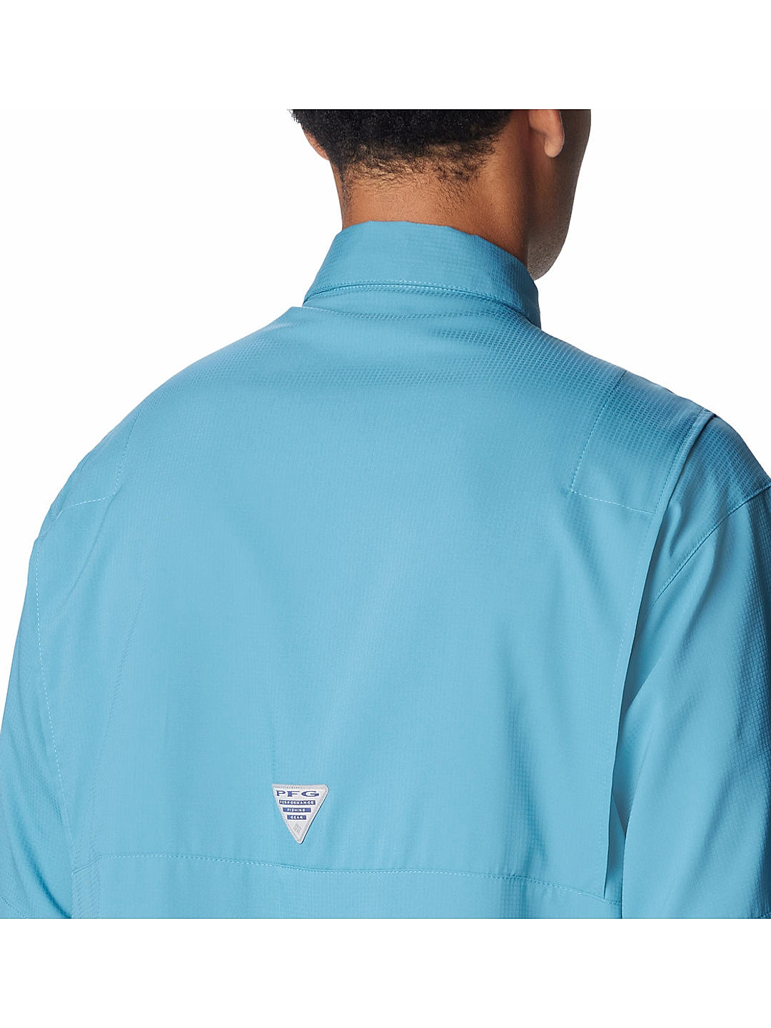 Columbia Mens Blue Omni-Wick Tamiami II Short Sleeve Shirt
