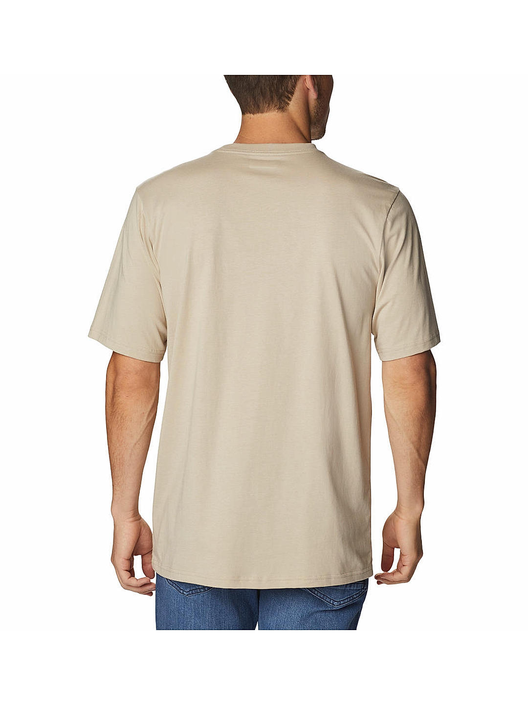Columbia Mens Beige CSC Basic Logo Short Sleeve Tshirt