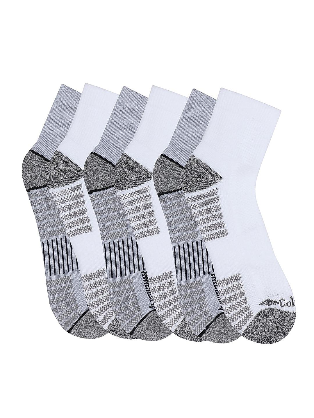 Columbia Men Grey Socks Mn Ns/Piq Ftbed (Pair of 6) (Not Returnable)