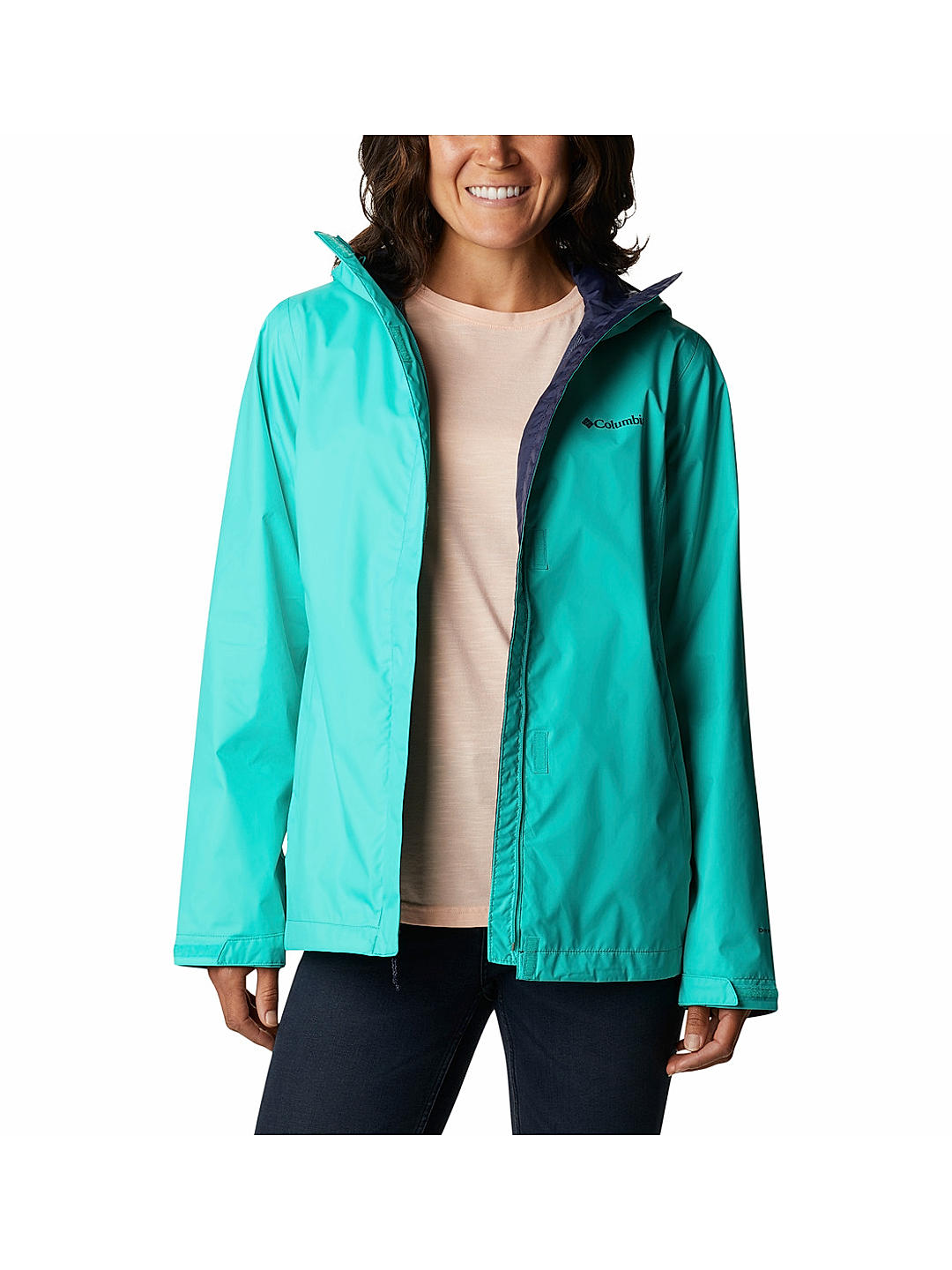 Columbia Womens Blue Omni-Tech Arcadia II Rain Jacket