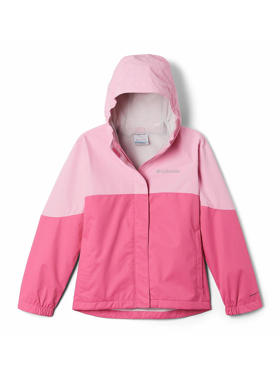 Columbia Kids Girls Pink Omni-Tech Hikebound Rain Jacket