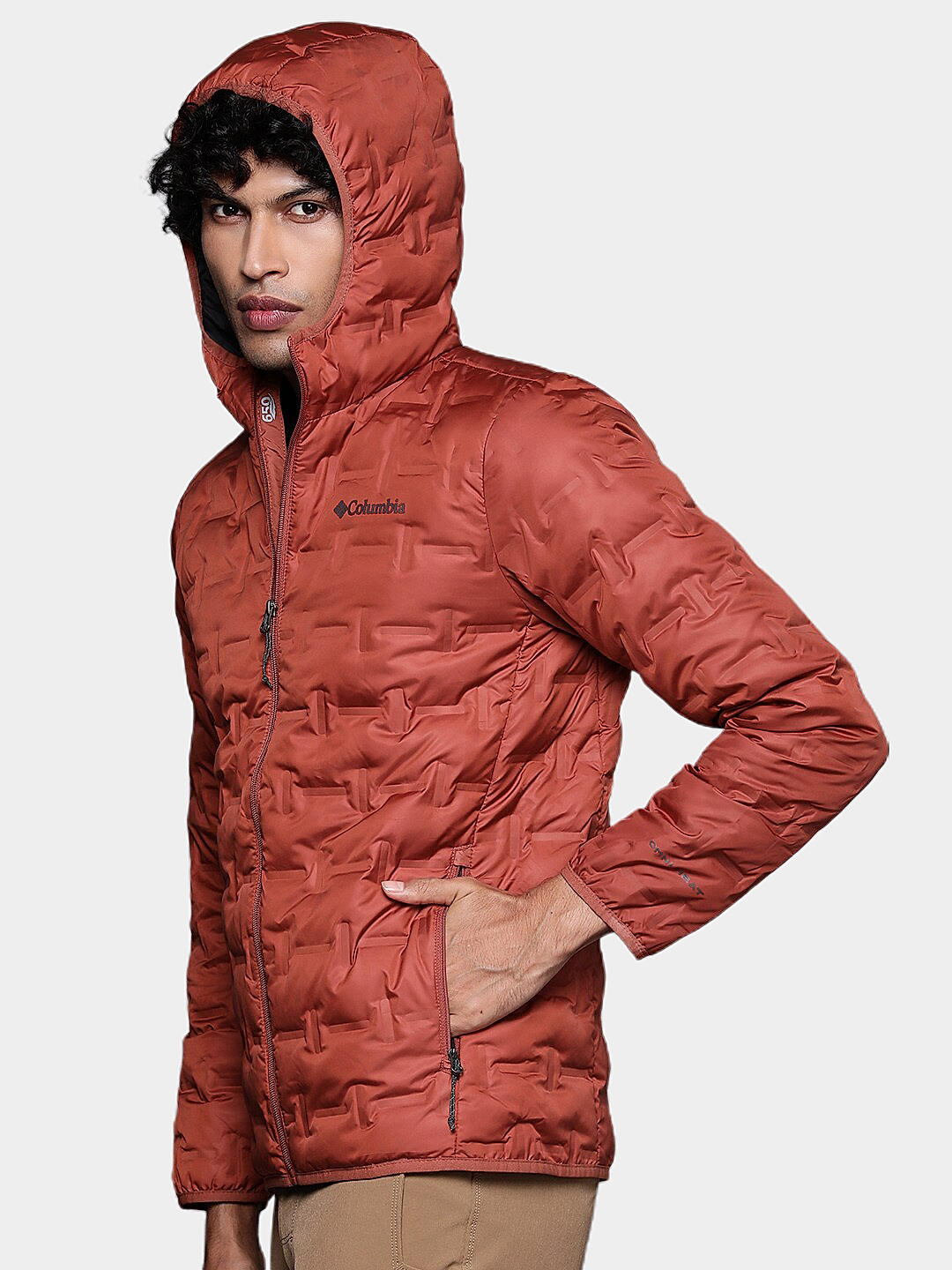 Buy Orange Delta Ridge Down Hooded Jacket for Men Online at Columbia Sportswear 518083