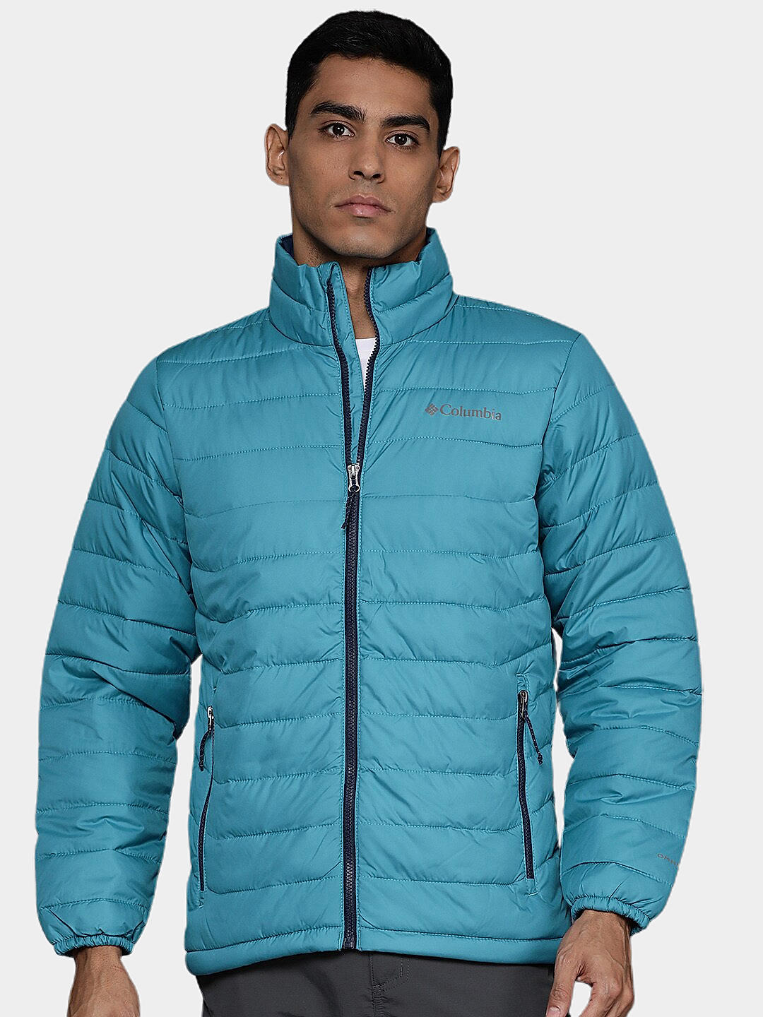 Columbia light blue jacket top