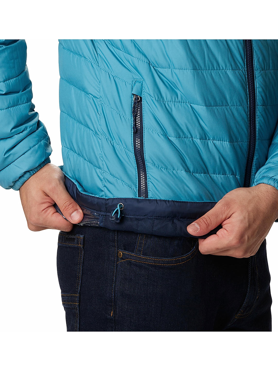 Columbia Mens Blue Omni-Heat Reflective Powder Lite Jacket