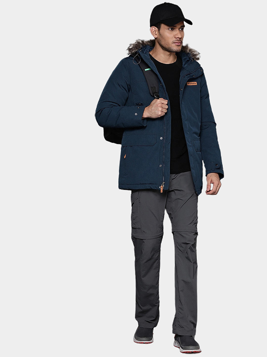 Mens navy parka jacket best sale