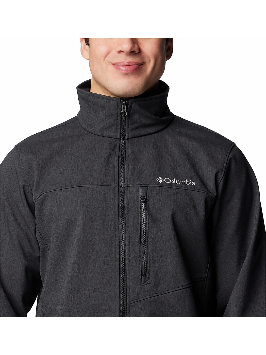 Columbia Mens Black Omnishield Cruiser Valley II Softshell Water and Wind Resistant Jacket