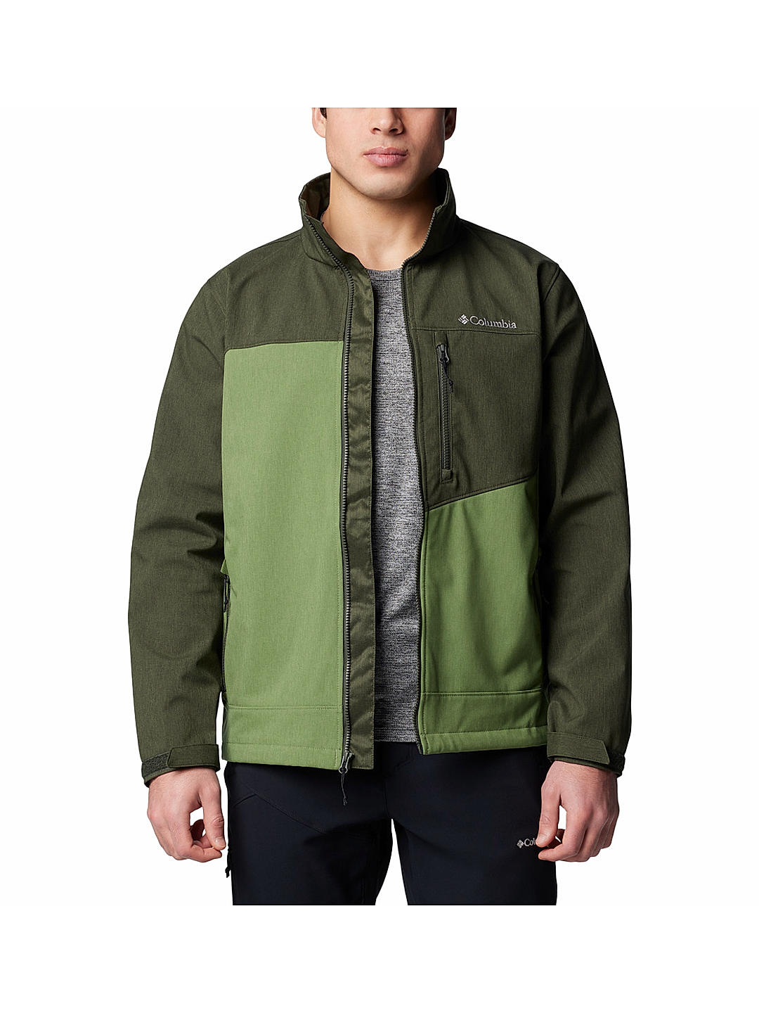 Columbia Mens Green Omnishield Cruiser Valley II Softshell Water and Wind Resistant Jacket