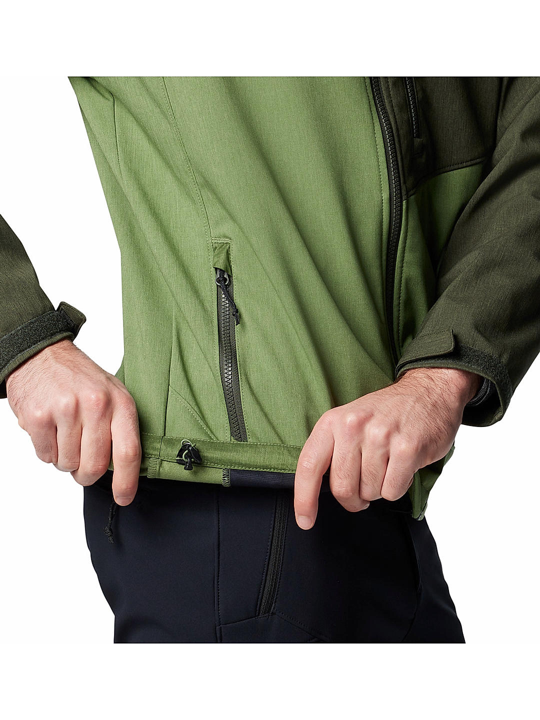 Columbia Mens Green Omnishield Cruiser Valley II Softshell Water and Wind Resistant Jacket