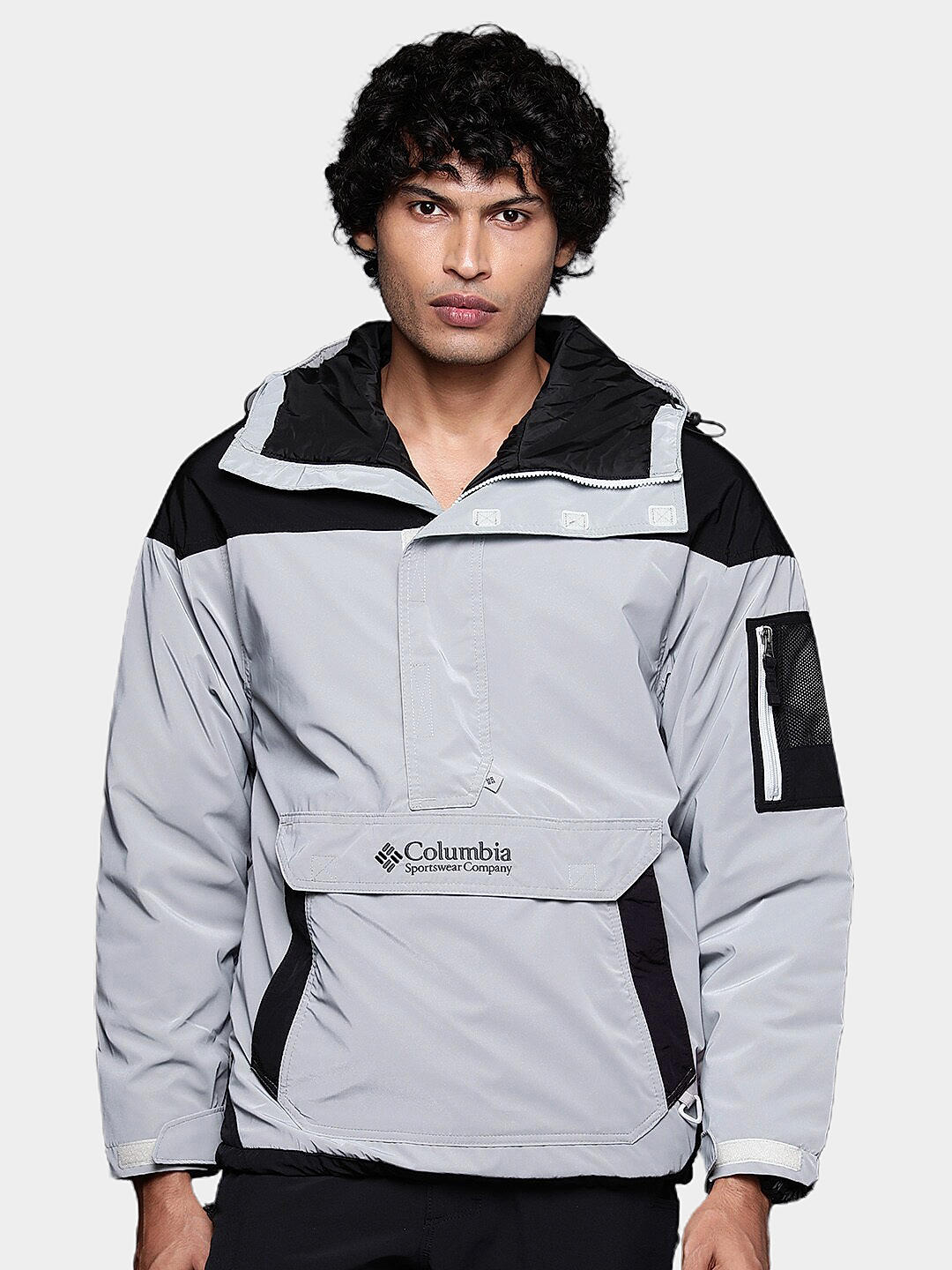 Columbia grey challenger pullover jacket shop
