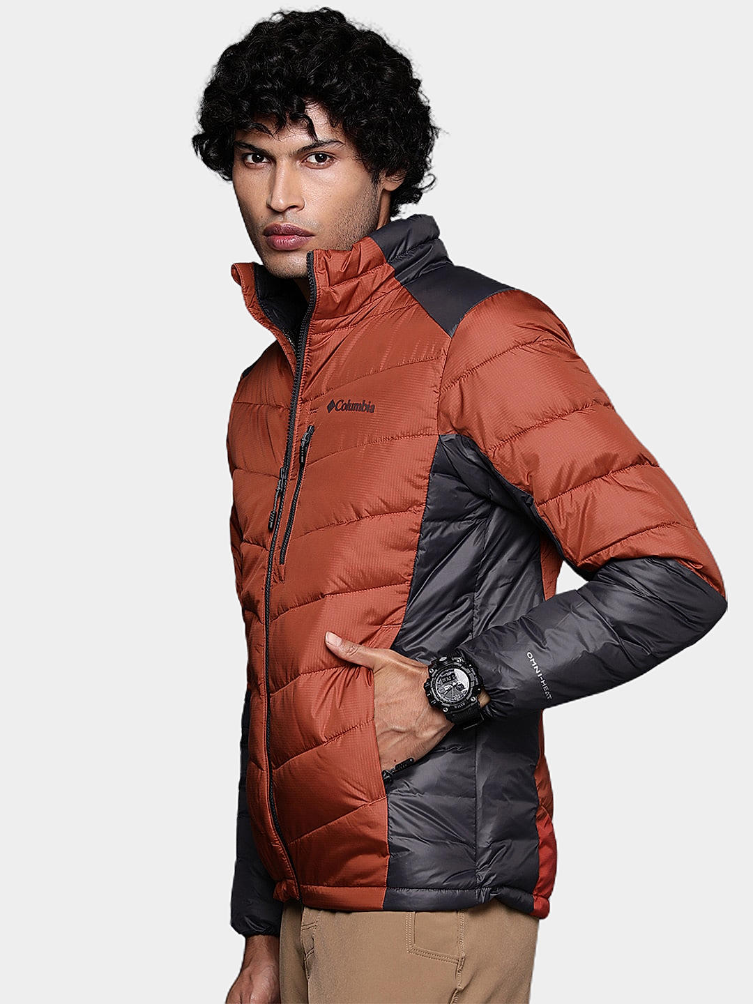 Columbia Mens Orange Omni-Heat Infinity Labyrinth Loop Jacket