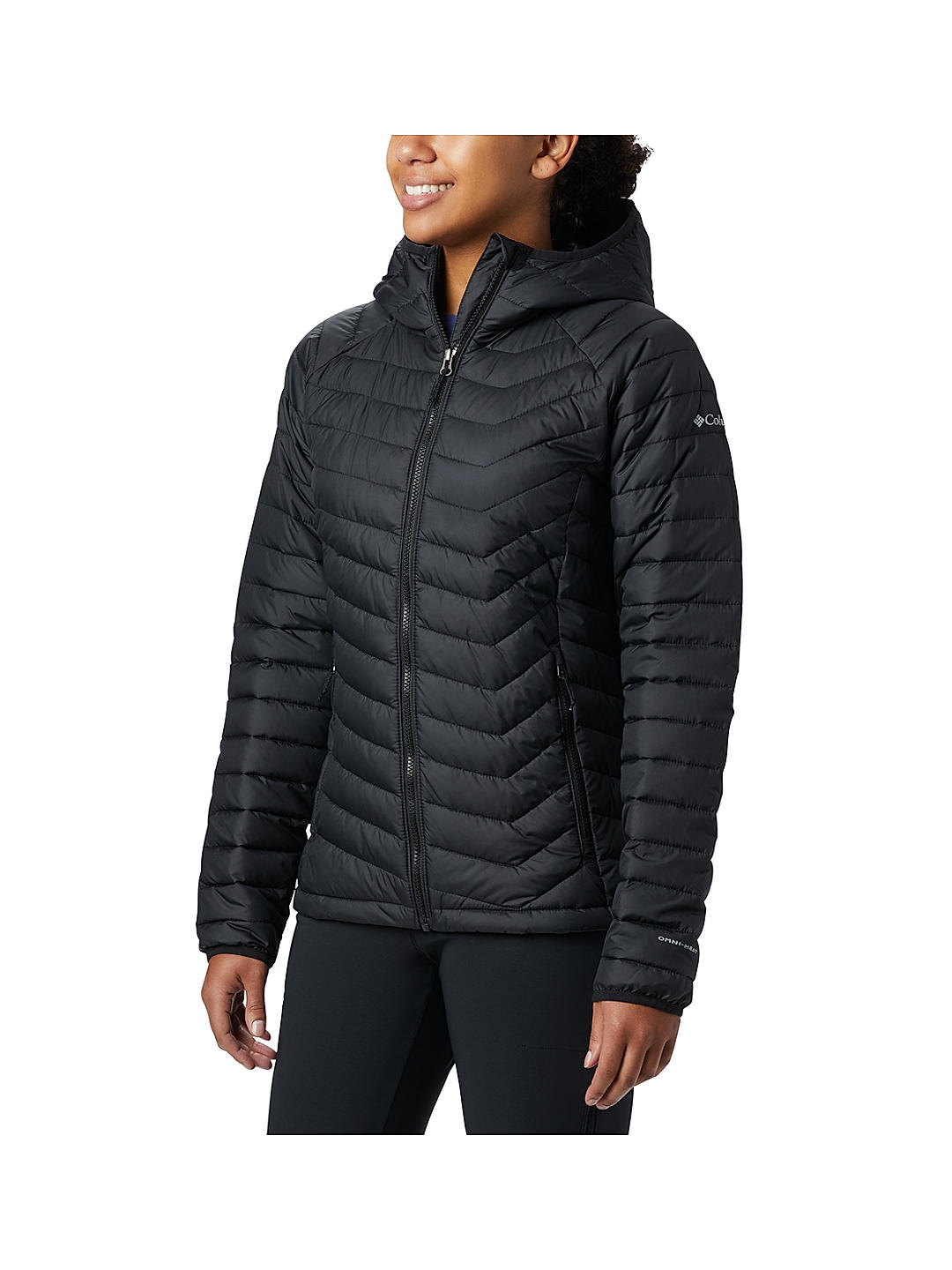 Columbia Womens Black Omni-Heat Reflective Powder Lite Jacket