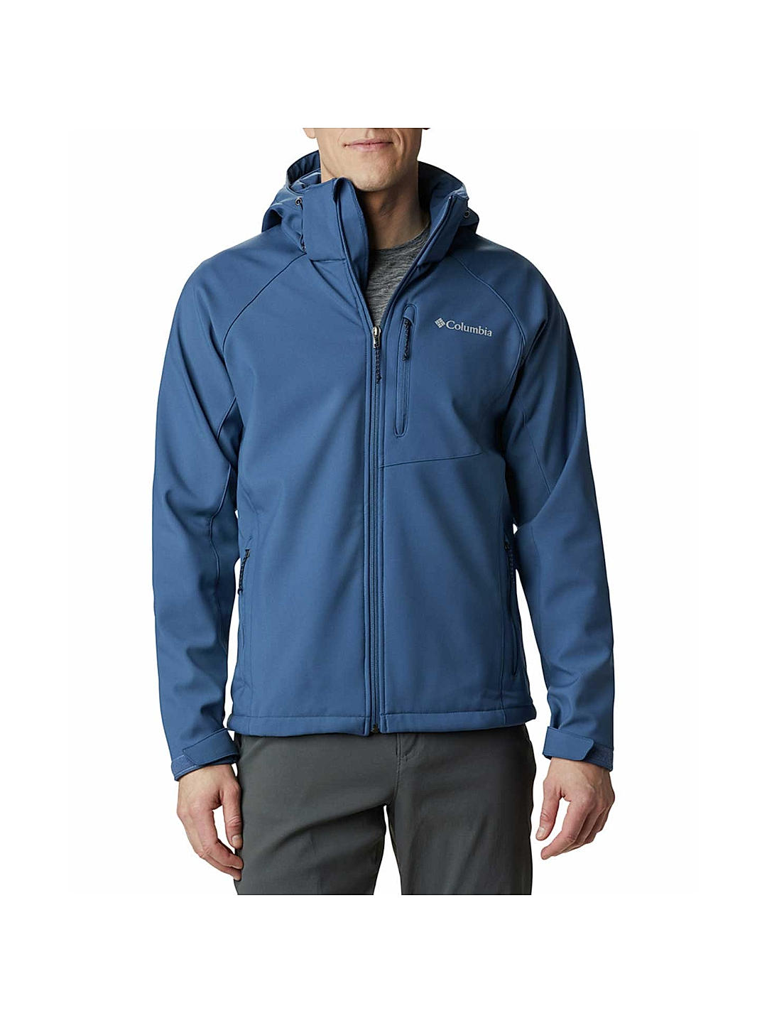 Columbia Mens Blue  Cascade Ridge II Softshell Water and Wind Resistant Jacket