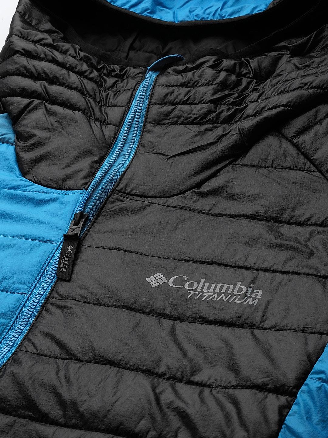 Buy Blue Platinum Peak Hooded Jacket for Men Online at