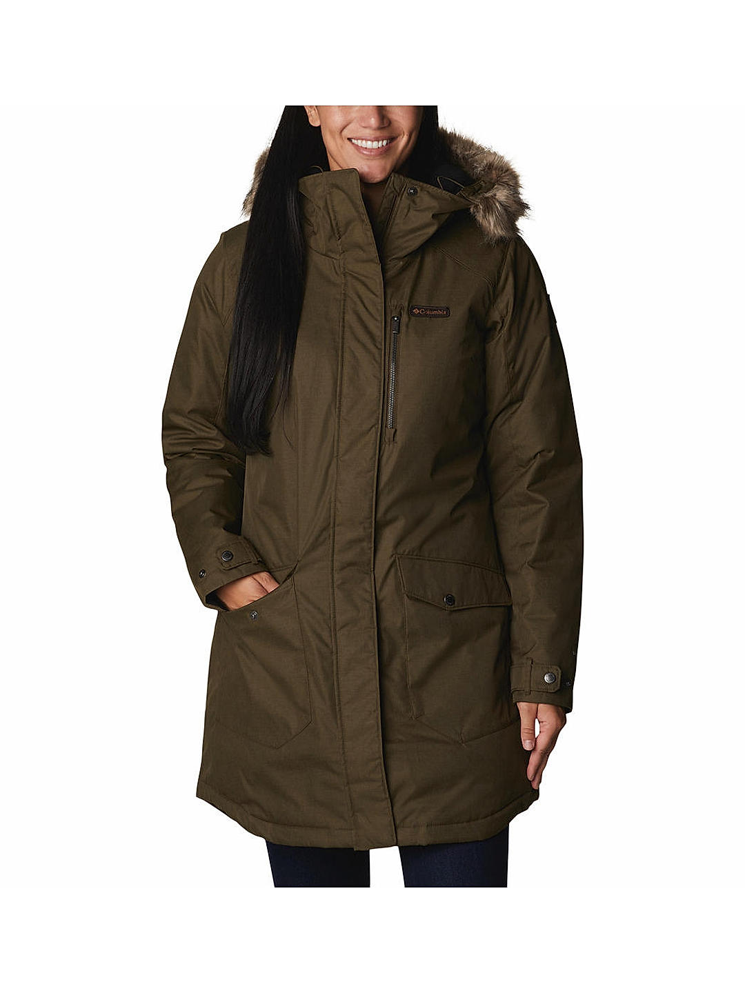 Columbia long jacket omni heat hot sale