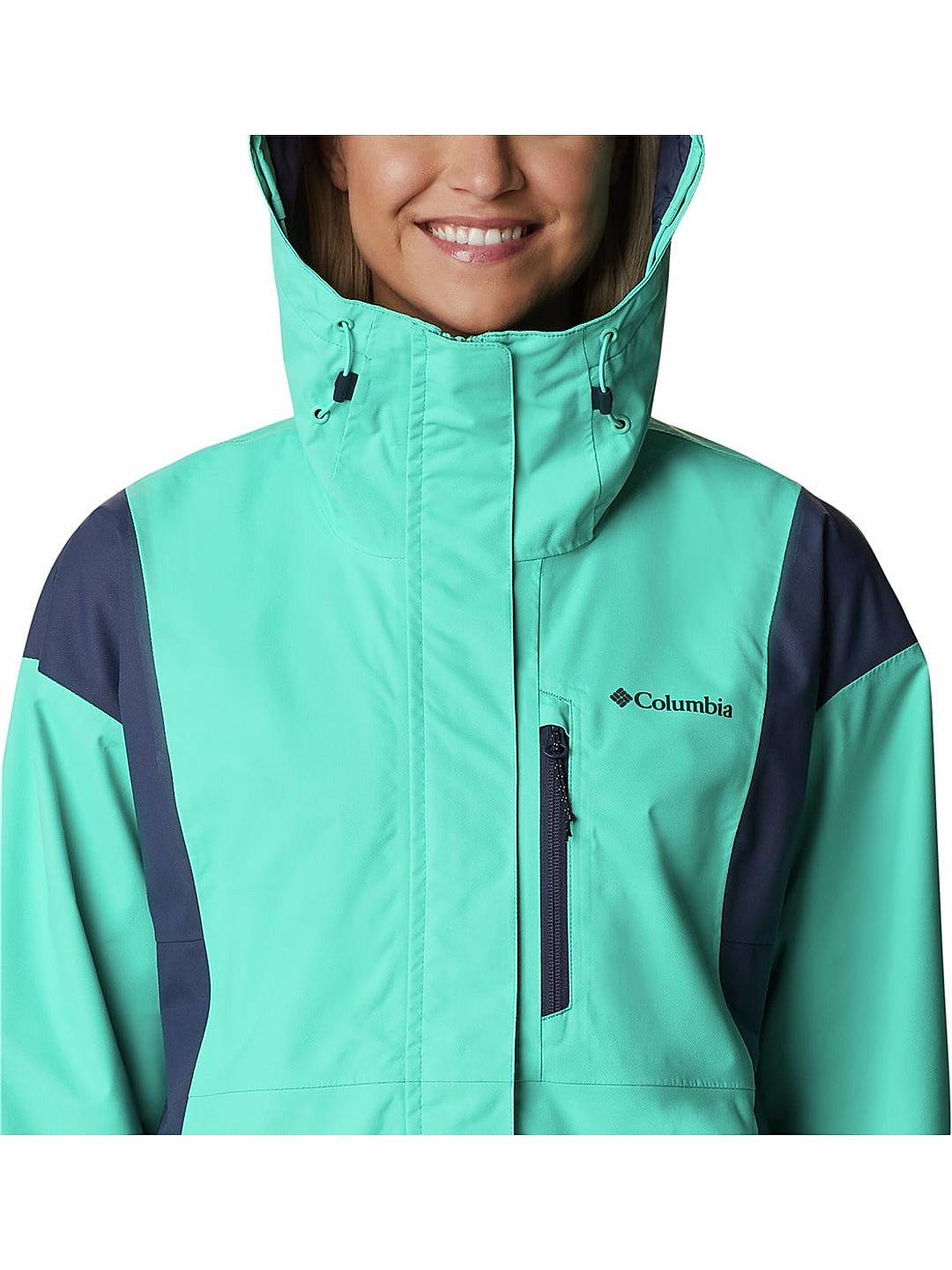 Teal columbia rain jacket on sale