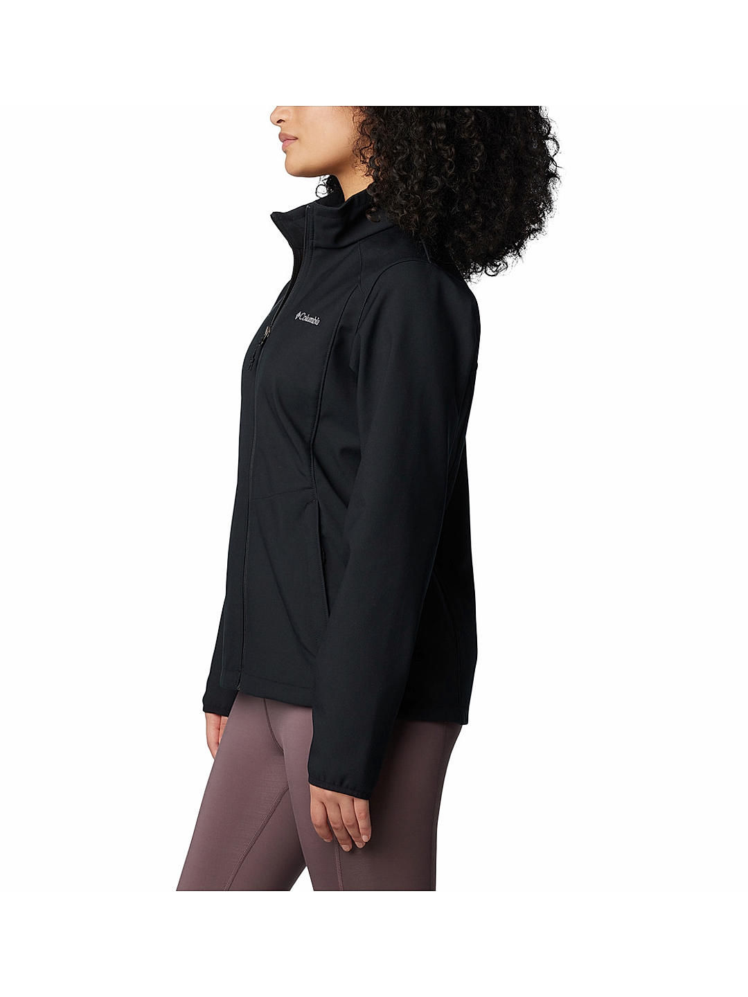Columbia Womens Black Omnishield Kruser Ridge III Softshell  Water and Wind Resistant Jacket