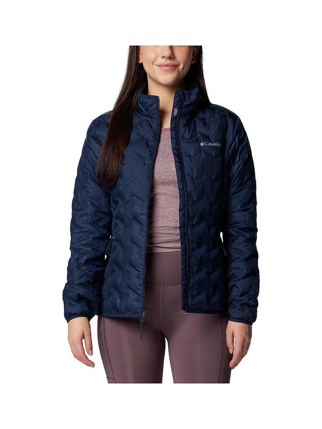 Columbia Womens Navy Omni-Heat Reflective Delta Ridge II Down Jacket