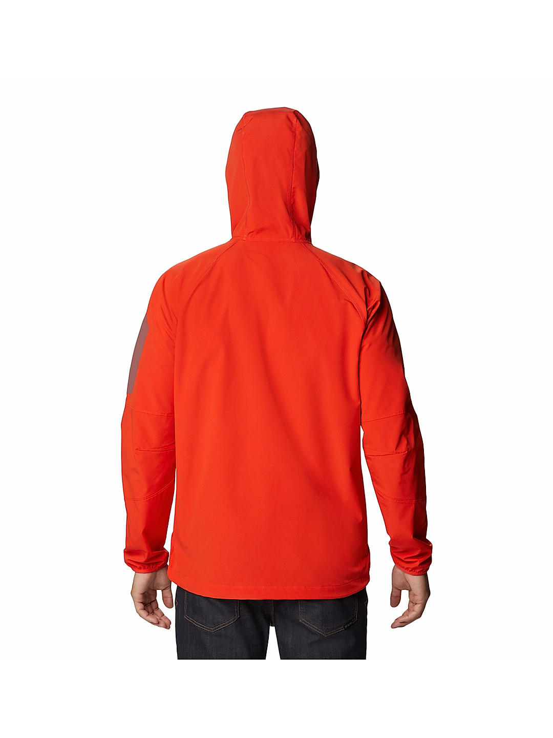 Columbia Mens Orange Omnishield Tall Heights Hooded Softshell Water and Wind Resistant Jacket