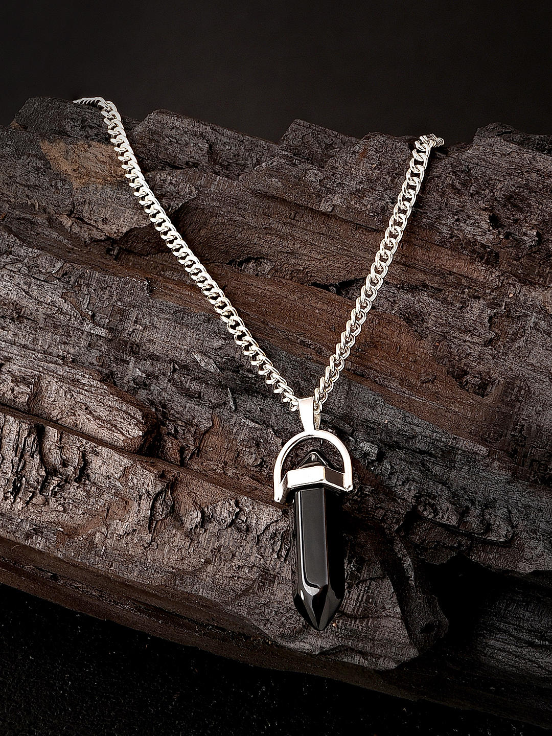 Buy Silver Plated Solid Charm Men Necklace Best Price