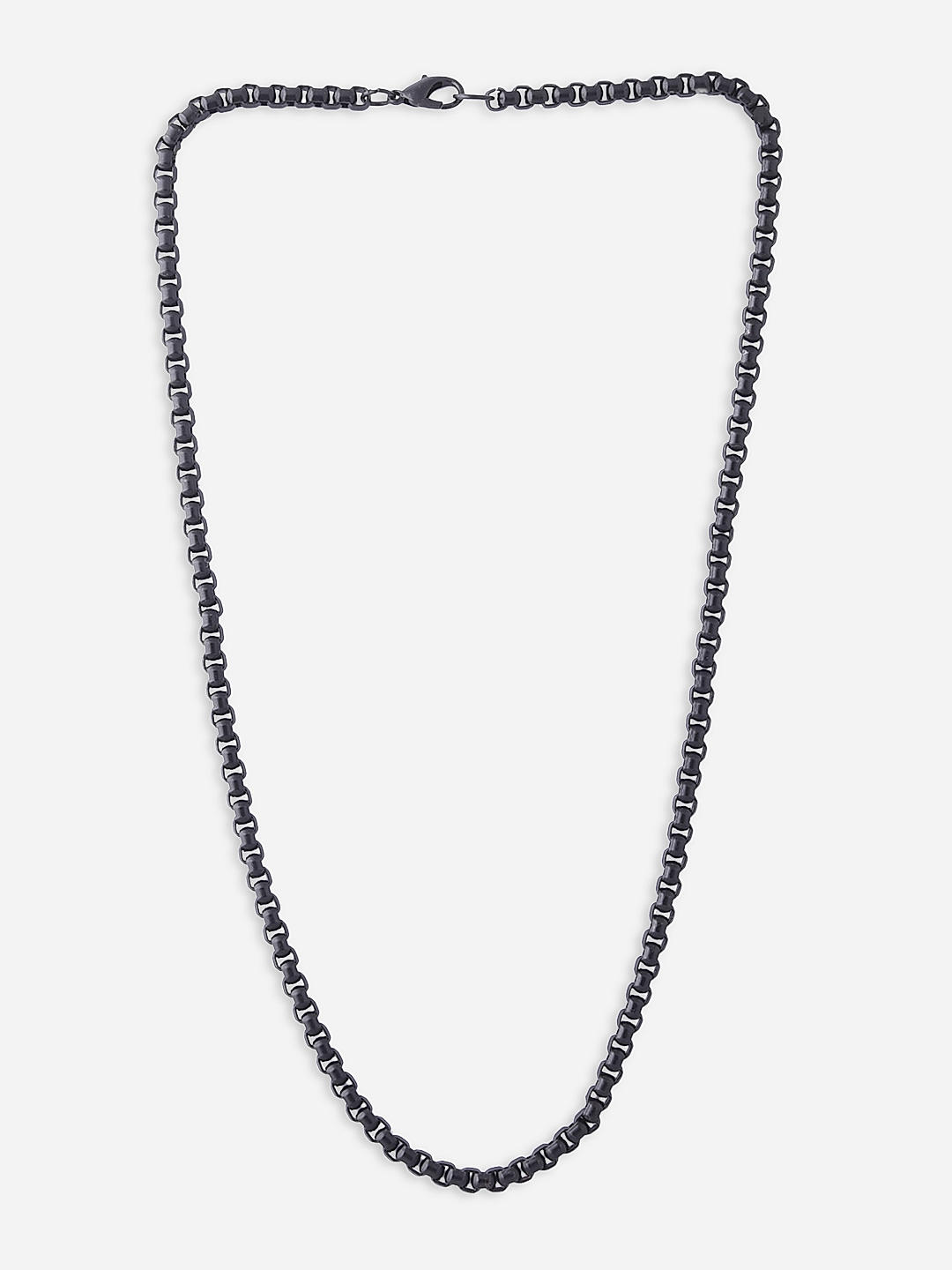 Mens black chain link necklace shop