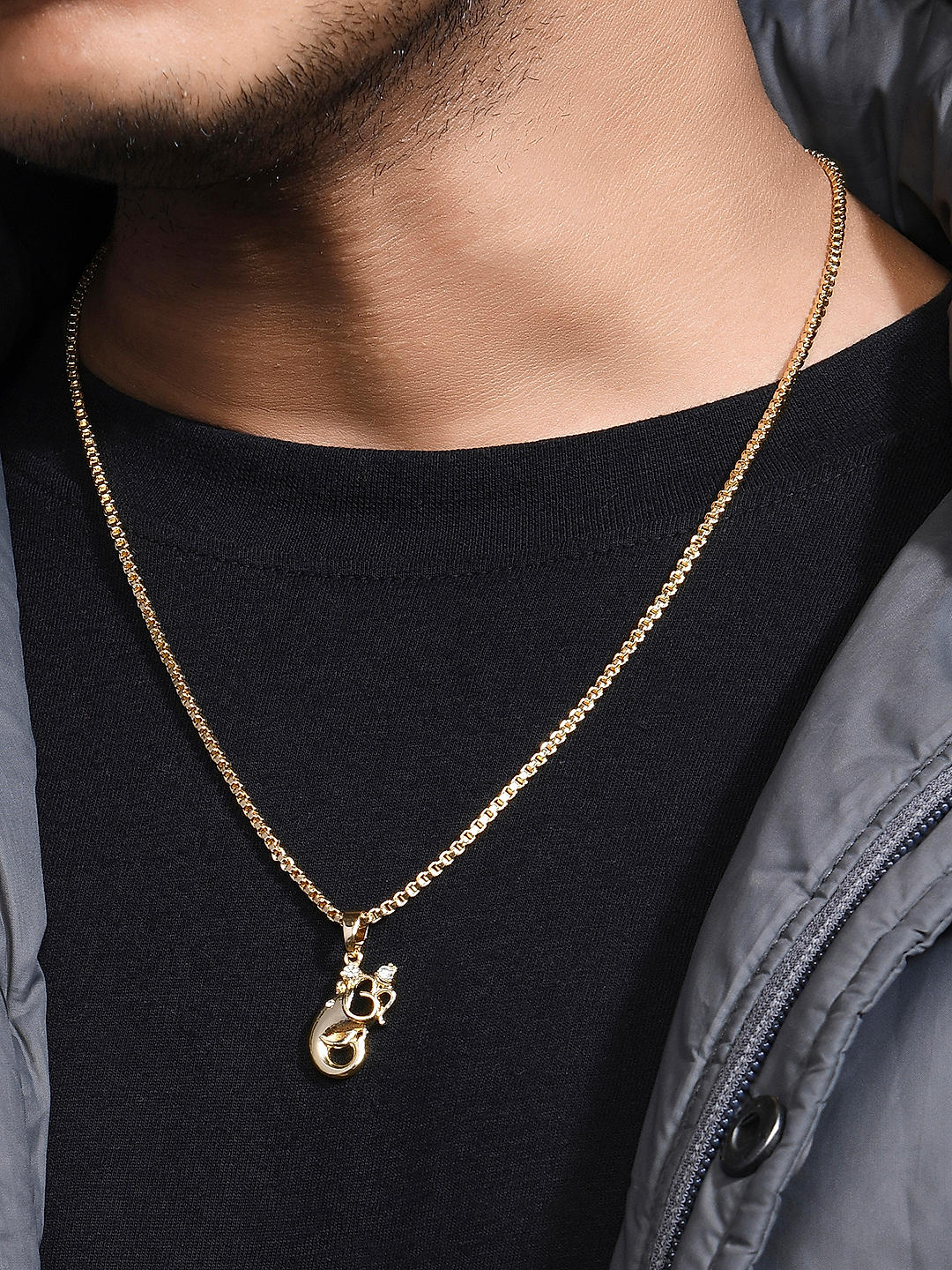 Buy Gold Plated Charm Men Necklace Best Price