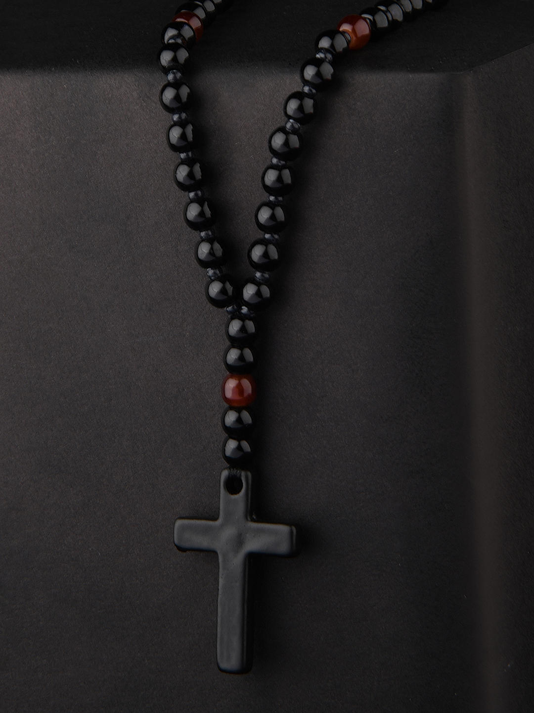 Mens beaded necklaces with cross online