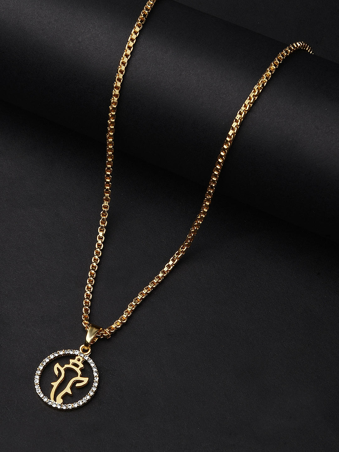Buy Gold Plated Ganesh Charm Men Necklace Best Price