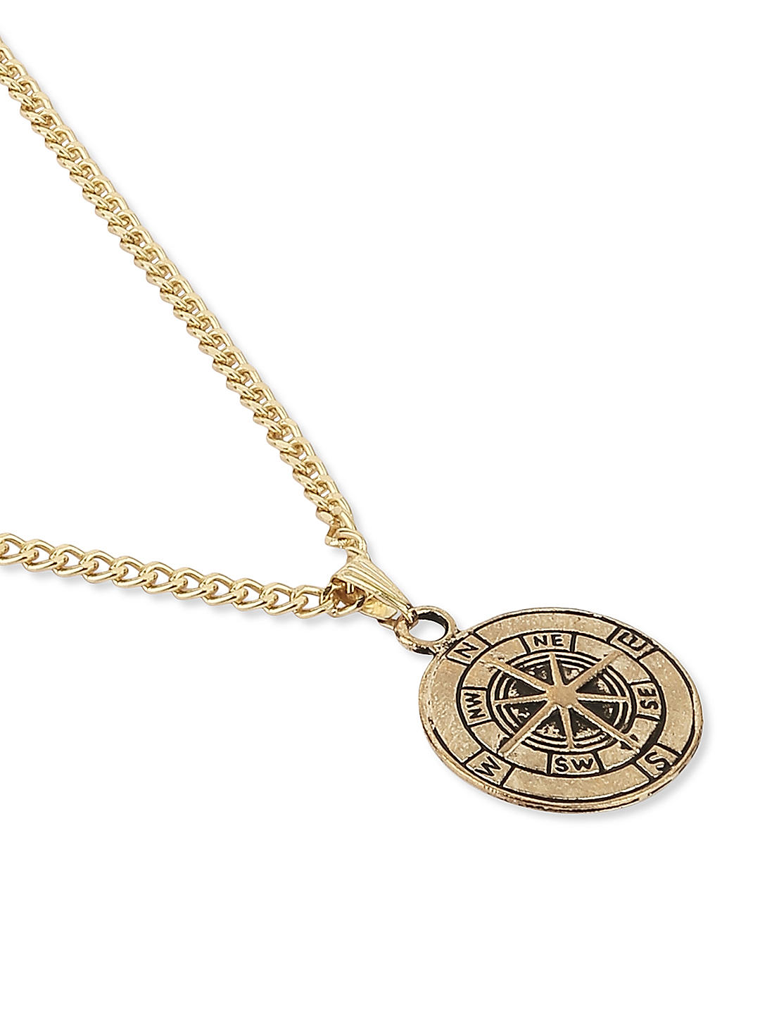 Gold compass charm top