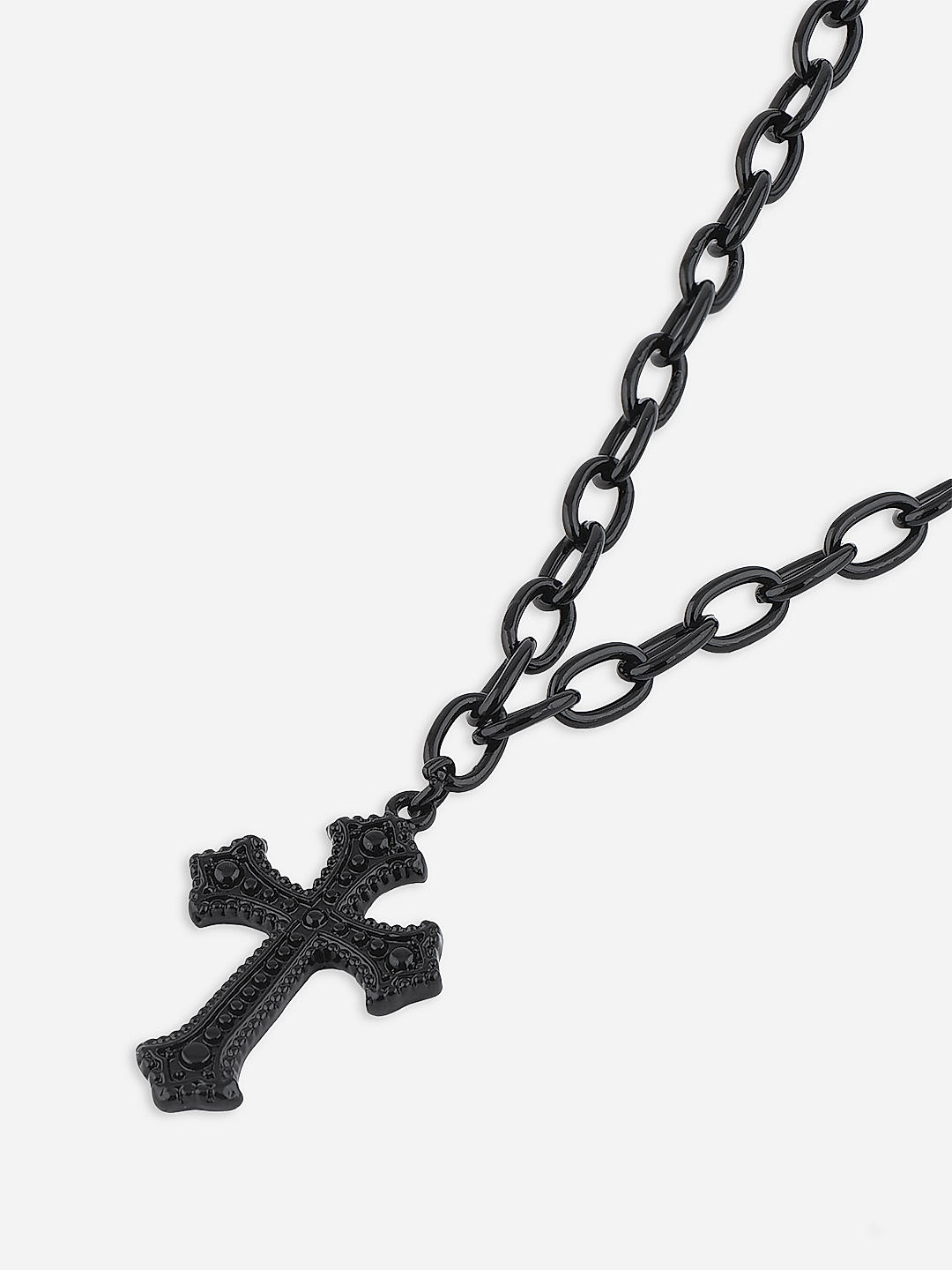 Black cross charm hot sale
