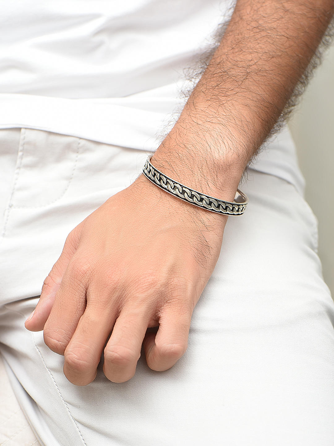 Silver bracelet for boys design store