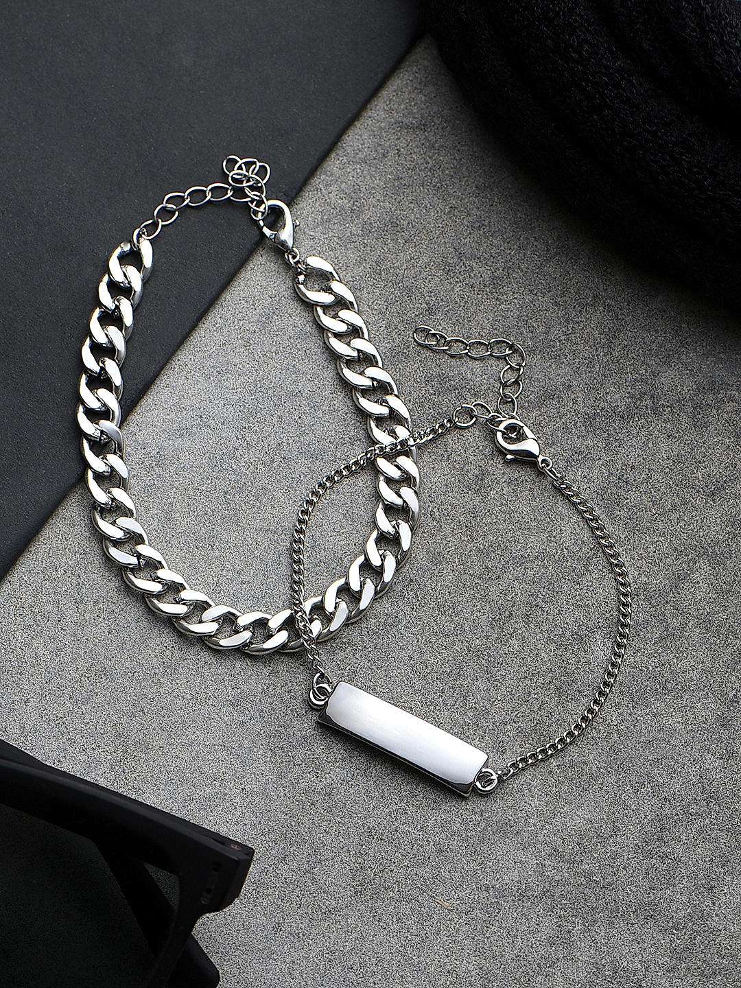 Bracelet set silver best sale