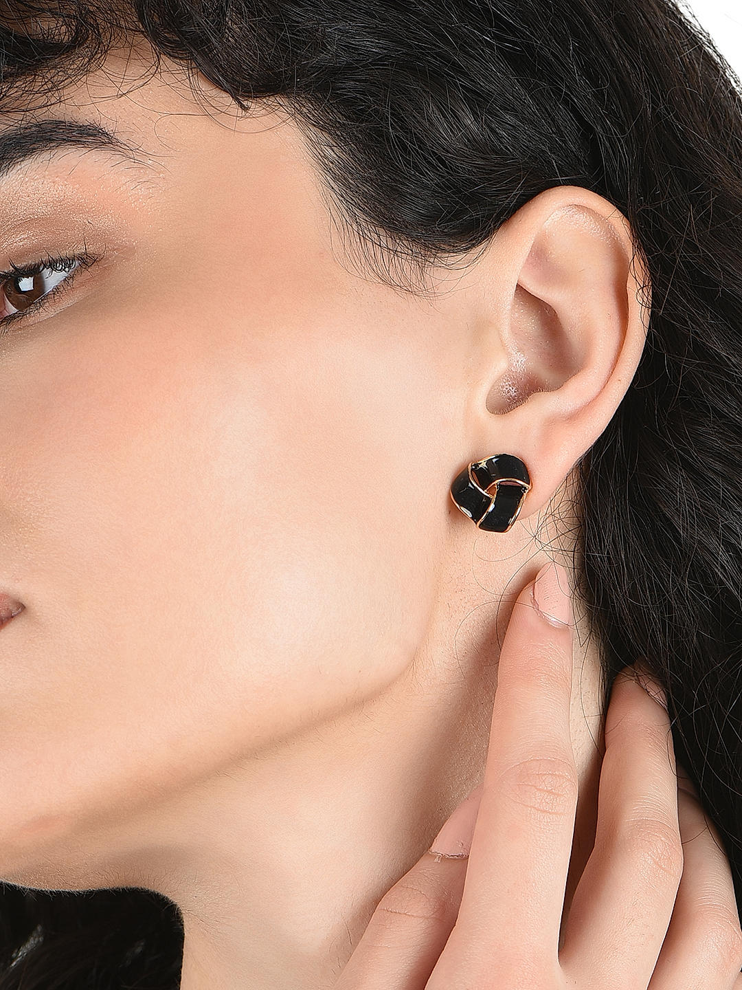 Black gold studs clearance