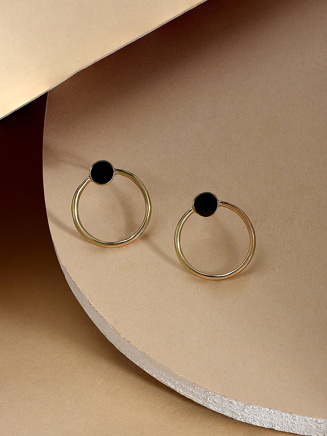 Circle earrings black sales