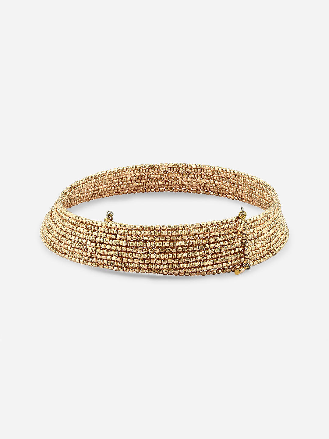 Gold cuff necklace choker top