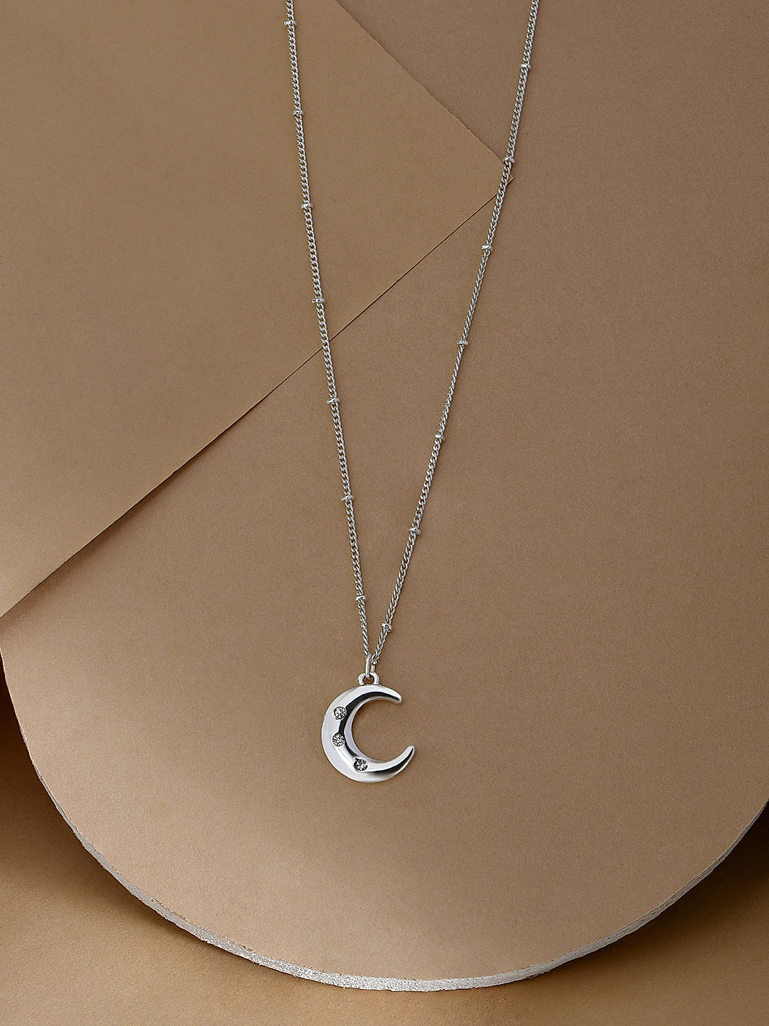 Moon charm necklace on sale