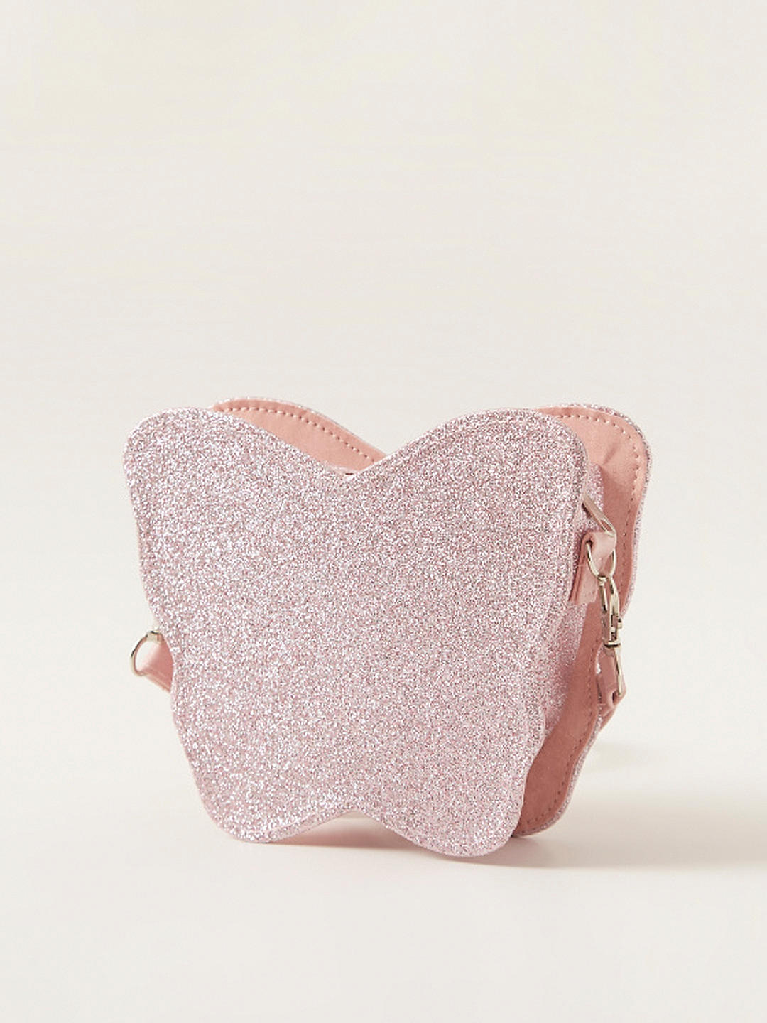 ToniQ Kids Baby Pink Butterfly Sling Bags For Kids Girls