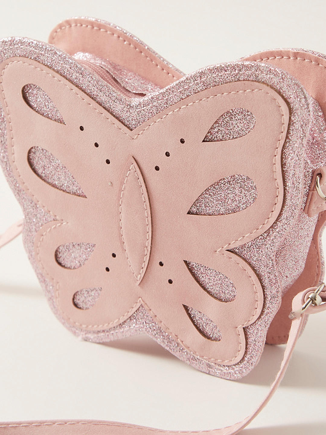 ToniQ Kids Baby Pink Butterfly Sling Bags For Kids Girls