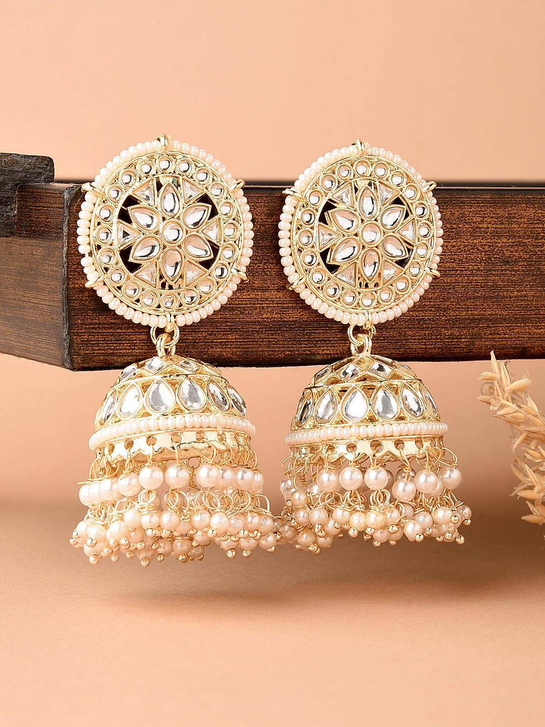 White jhumka outlet