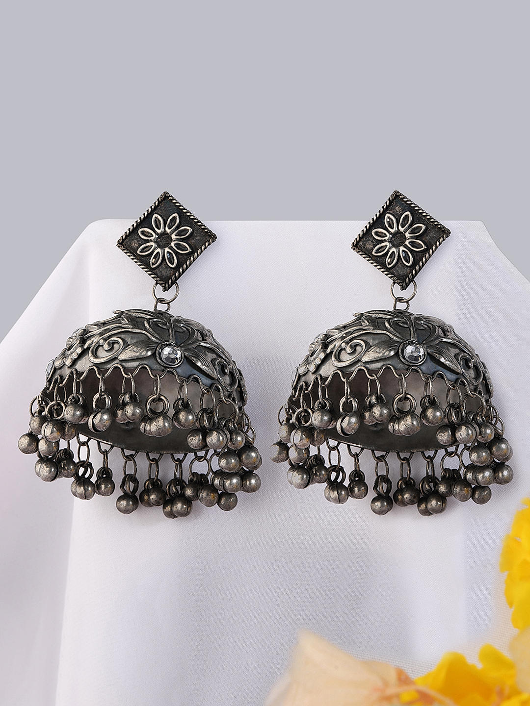 Dome shaped jhumkas deals