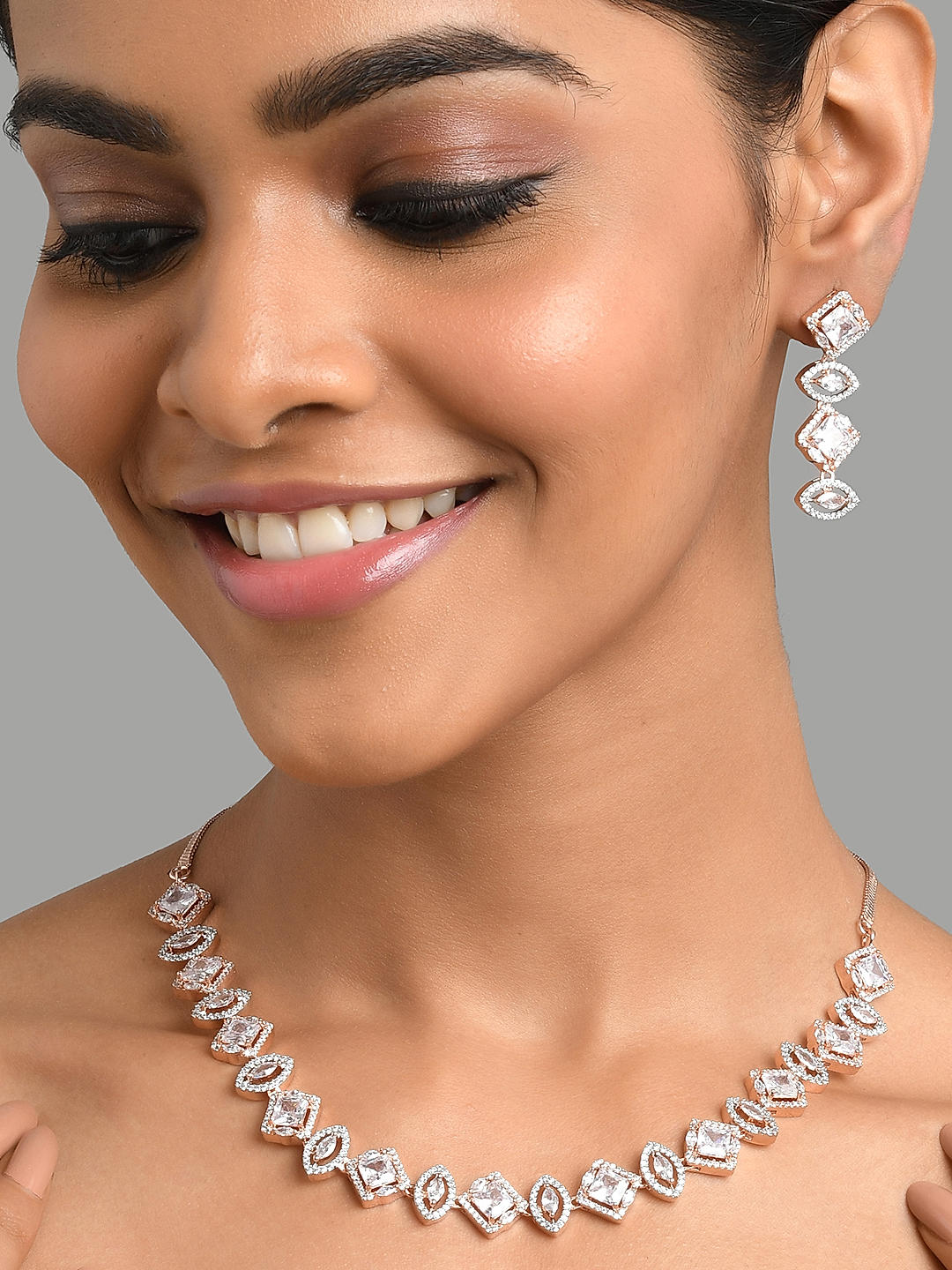 Buy american diamond necklace set online shop