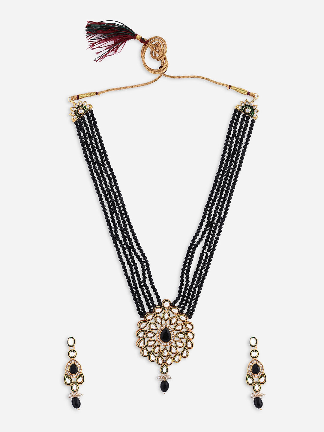 Black bead jewellery sets new arrivals