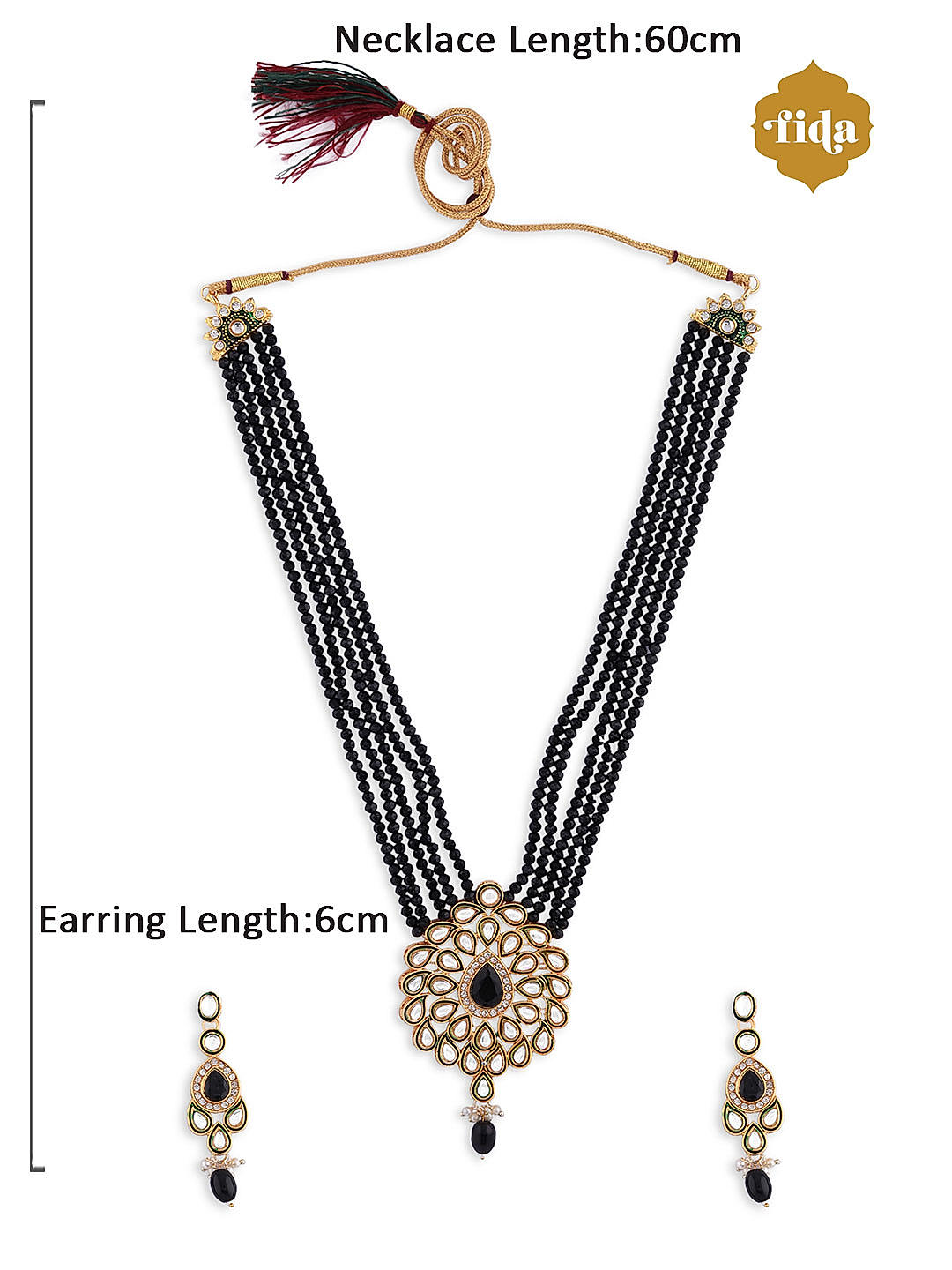 Black beads jewellery set new arrivals