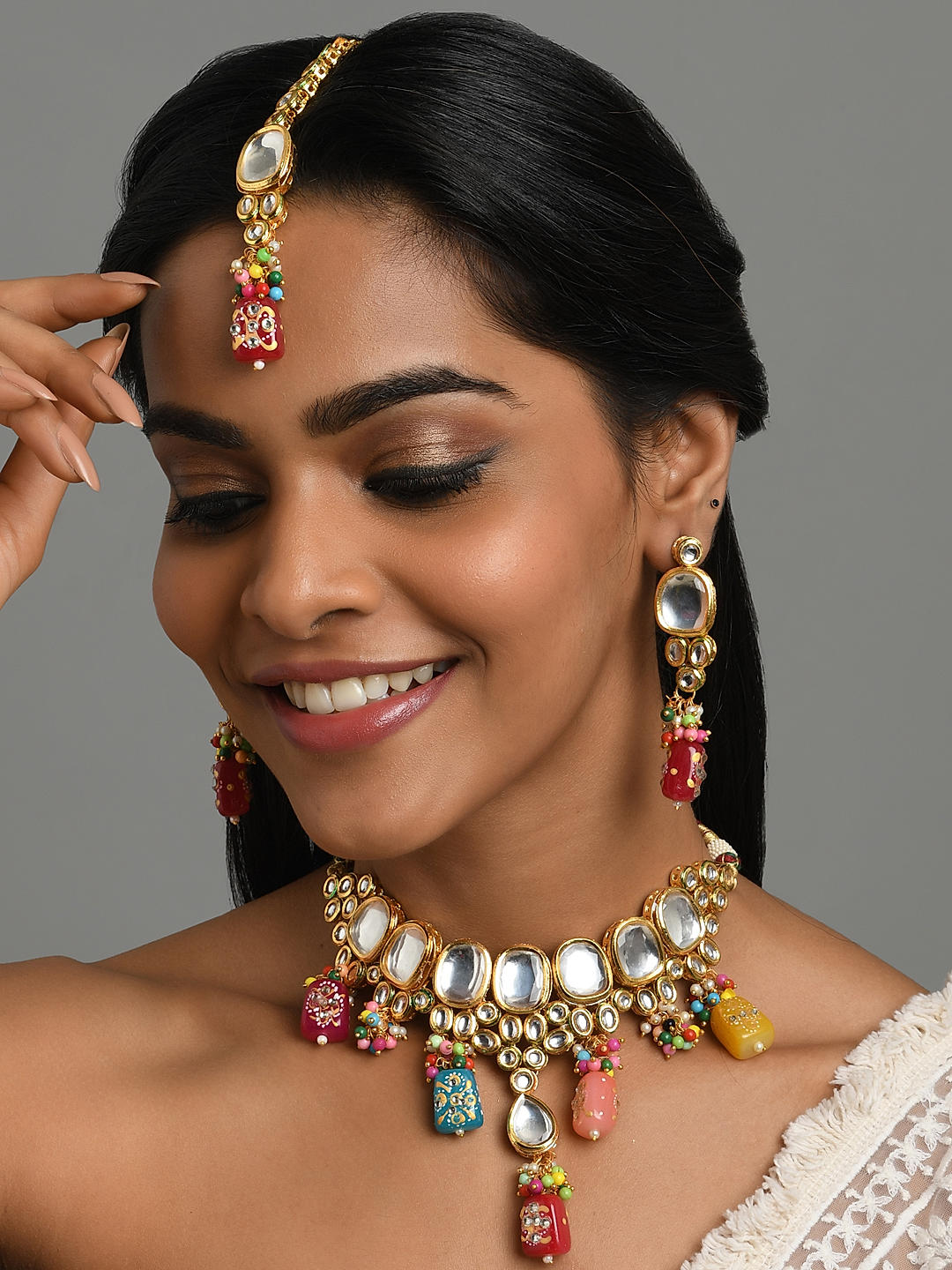 Shop Fida Necklace Maang Tikka EarringSet Best Price